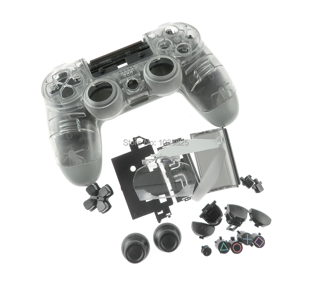 12 компл./лот полный корпус и кнопки mod kit jds 040 для DualShock 4 для playstation 4 PS4 Pro тонкий контроллер Корпус чехол