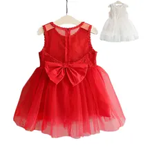 Новое летнее корейское кружевное платье в сеточку с вышивкой для девочек 3-8 лет, юбка-американка, жилет