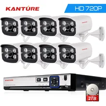 KANTURE 8CH HDMI 1080P CCTV Системы 8X1,0 Мп 720P DVR 4* массив светодиодов 1500TVL инфракрасная камера системы безопасности Системы видеонаблюдение Наборы