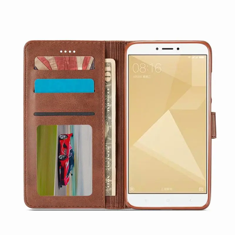 الفاخرة عادي فليب حالات ل Xiaomi Redmi ملاحظة 4 4X X المغناطيسي جلدية أكياس الهاتف ل Xiaomi Redmi Note4 Note4x محفظة حالة غطاء