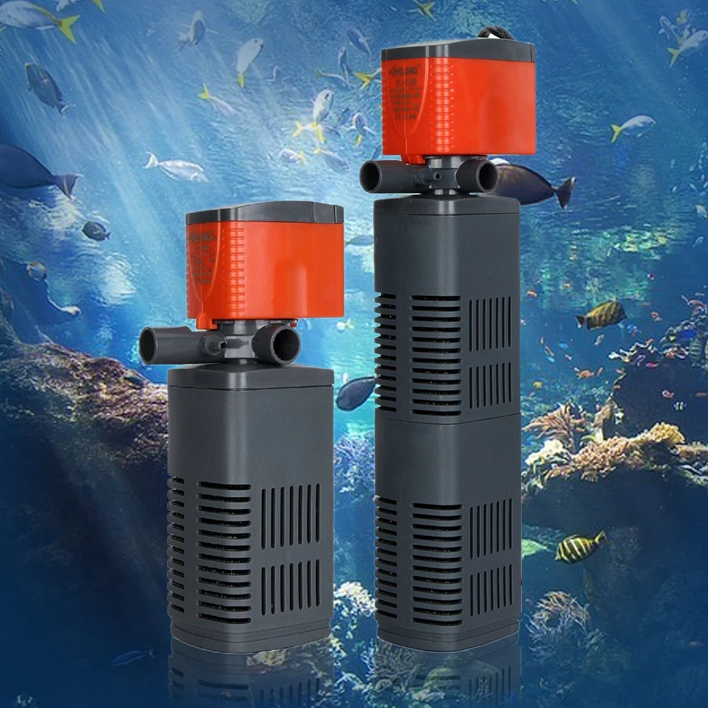 

3 in 1 Multi-function Aquarium Filter Submersible Oxygen Pump Spray Purifier Water Quality Aquarium Fish Tank Filter
