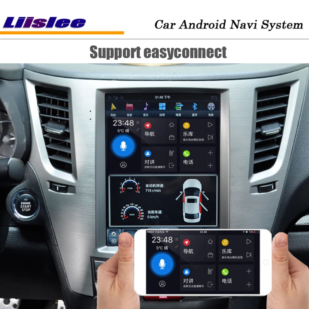 Excellent Liislee Android Tesla vertical For Subaru Legacy Outback Stereo Car Screen Carplay GPS Navi Map Navigation System Multimedia 2