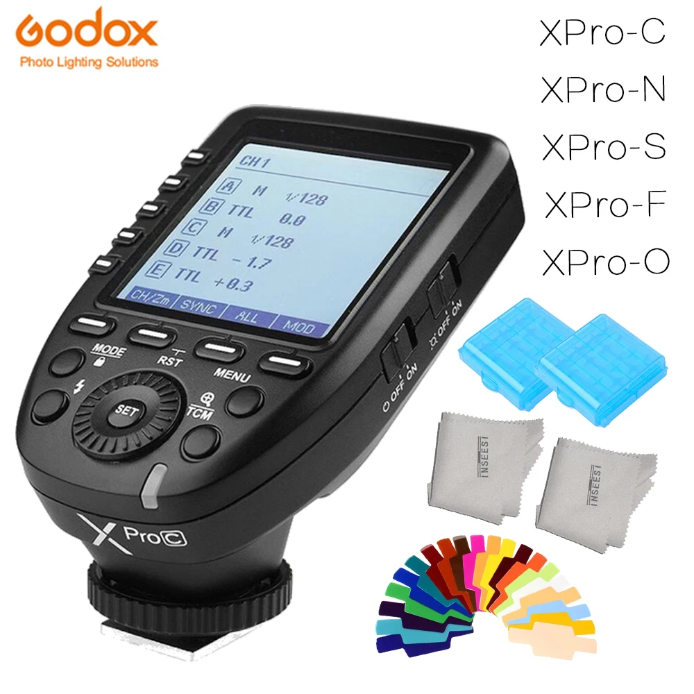 

Godox Xpro Xpro-C/N/O/S/F/P 2.4G TTL Flash Wireless Transmitter Trigger X system HSS 1/8000s for Canon Nikon Sony Olympus Fuji