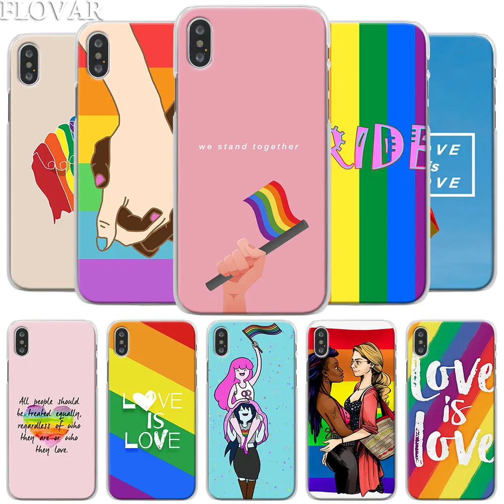

Gay Lesbian LGBT Rainbow Pride Phone Case for Apple iPhone X XR 7 8 Plus 6 6s Plus XS MAX SE Phone Case Coque