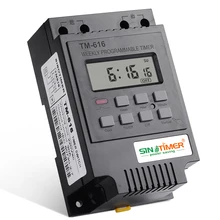 30AMP 12V DC AC 110V 220V AC Weekly Programmable Digital TIME SWITCH Relay Control Timer Din Rail Mount TM616B thc15a ahc15a 220v 30a din rail timer relay time switches weekly programmble electronic time switch bell ring device