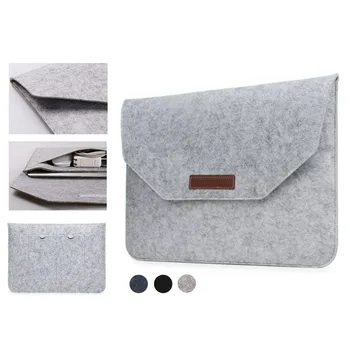 

Laptop bag 17.3 For Macbook Pro 13 15 air 13 Wool Felt computer Sleeve for HP Dell Xiaomi Lenovo 11 13 14 15.6 17.3 inch