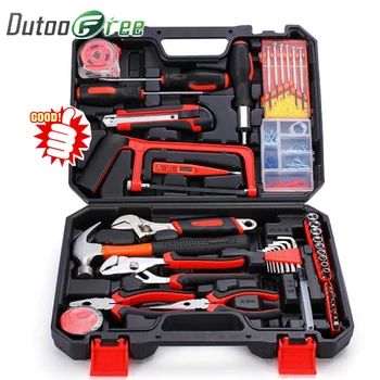 Online Home Repair Tools Set Screwdrivers Bits Set Pliers Sockets Spanner Wrench Saw Hammer Household Tool Kits Hand Tools Box