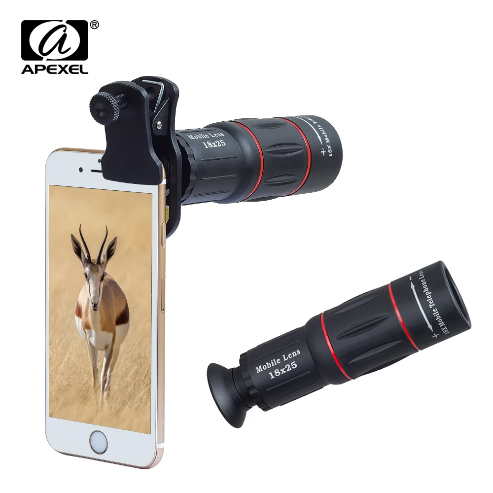 

APEXEL Telefon Camera Lens universal 18X Telescope Zoom telescope Mobile Phone Lens for iPhone Xiaomi Smartphones APL-18XT