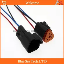 2 Pairs Deutsch DT06-3S and DT04-3P 3Pin Engine/Gearbox electrical connector with cable for car,bus,motor,truck etc.