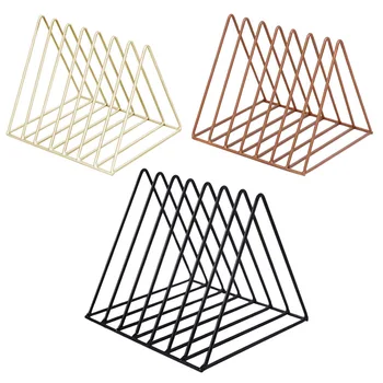

Iron Bookshelf Art Desktop Storage Rack Magazine Organizer Book Holder Office Home Decor can CSV
