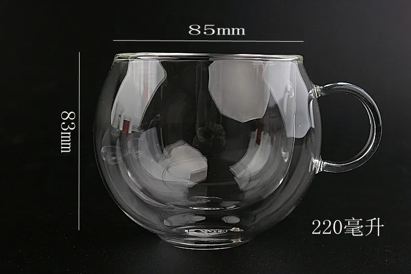 220CC стеклянные кофейные кружки с двойными стенками и ложкой, наборы, креативные простые чашки для чая, молока, высокое боросиликатное посуда для напитков