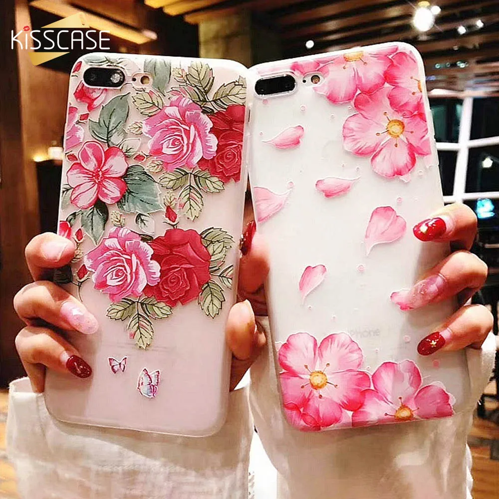Силиконовый чехол KISSCASE 3D для iPhone 7 6 s 8 Plus 5S X Xr Max мягкий Funda |