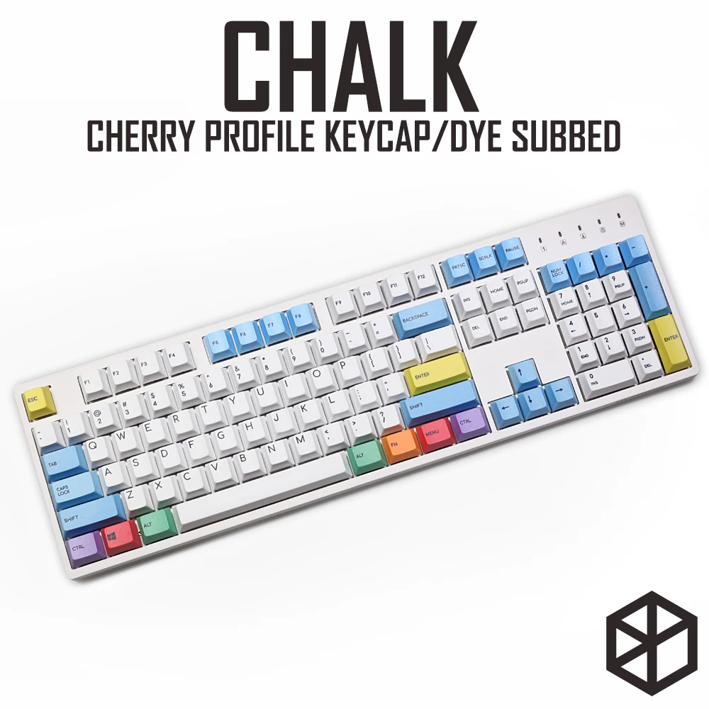 Вишневый профиль краситель Sub Keycap набор ПБТ пластик мел карандаш для механической клавиатуры Белый Синий Оранжевый gh60 xd64 xd84 xd96 87 104