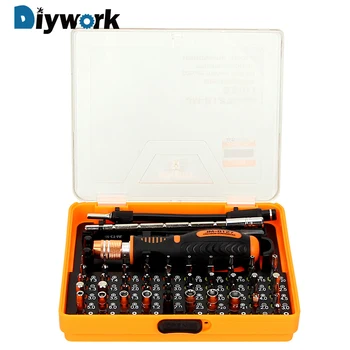 

DIYWORK 53 in 1 Multifunction Precision Screwdriver Set for Phone PC Repair with Trox Hex Cross Flat Triangle Screwdriver