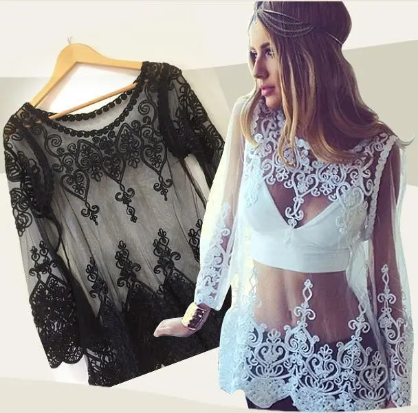 mesh lace shirt