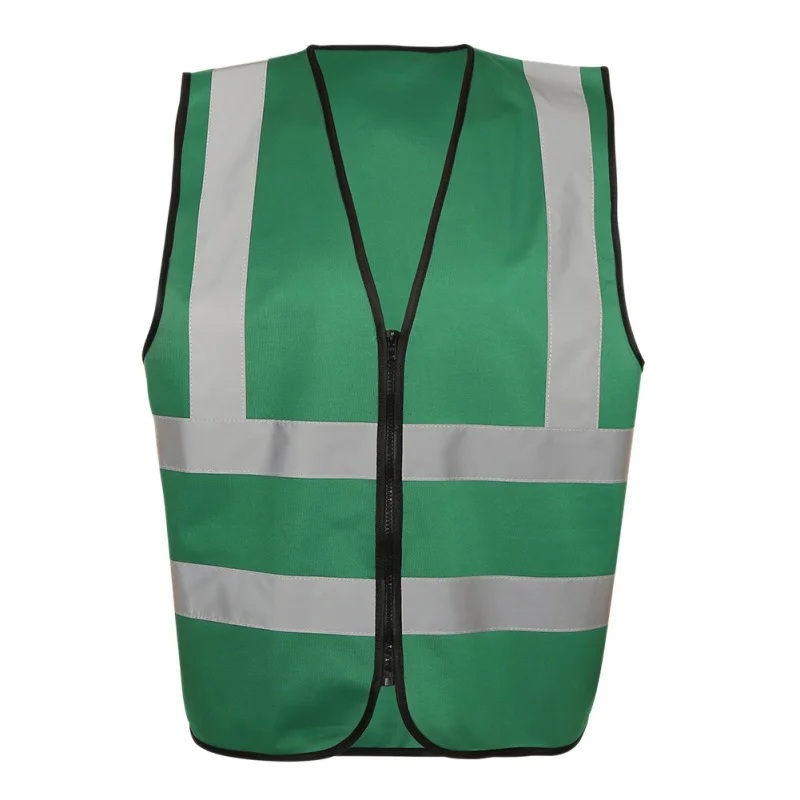 Высокий светоотражающий жилет на открытом воздухе на рабочем месте, дорожная рабочая одежда для езды на мотоцикле, Спортивная отражательная защитная одежда - Цвет: Зеленый