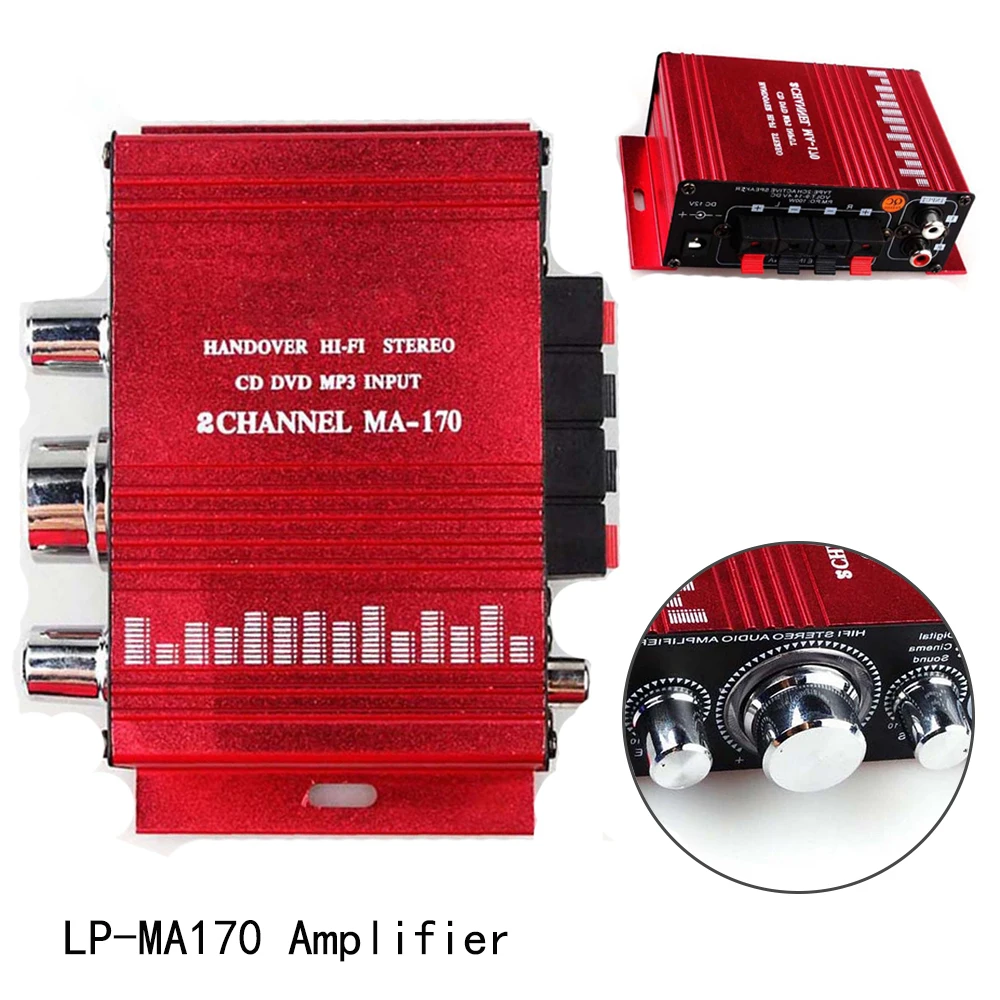 Красный автомобильный аудио 12V Мини стерео соединение низкое искажение RCA LP MA170