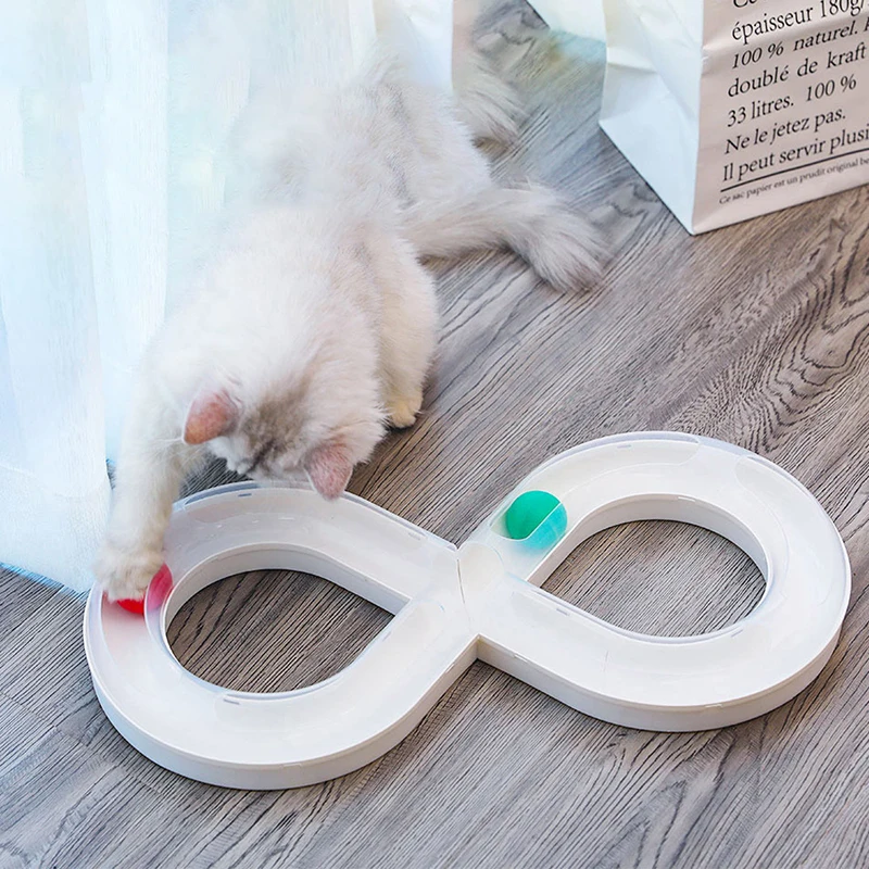 

JORMEL Plastics Turntable with Ball Funny Puzzle Cat Toy Non-slip Detachable Toys Tunnel shape For the cat toys