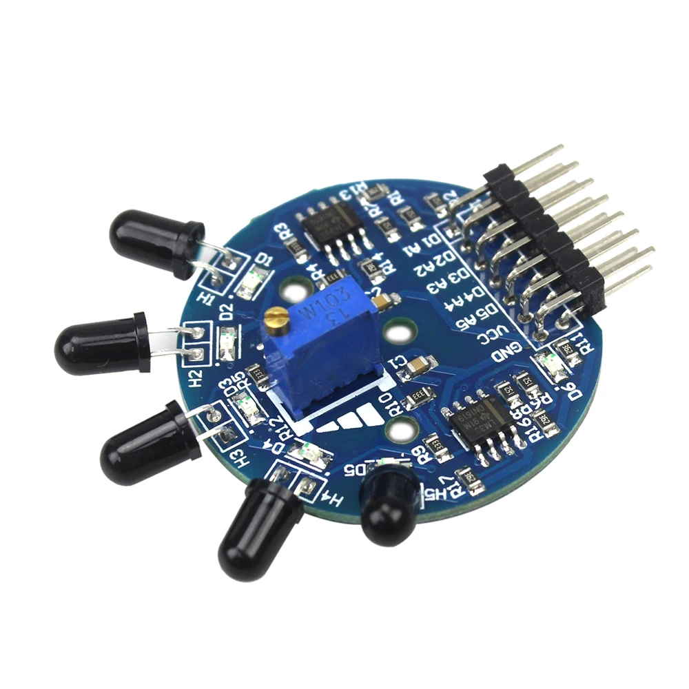

5 Way Flame Sensor Module 5 Road Digital Analog Signal Dual Output Fire Detection Sensor Module for arduino DIY Kit