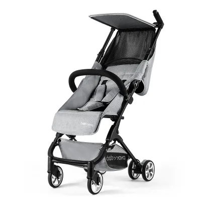 Babyyoya коляска ультра светильник складная алюминиевая рама ребенка путешествия зонтик тележки можно на палне - Цвет: Gray b