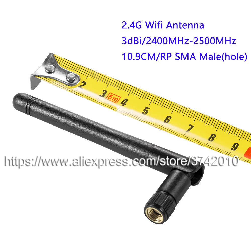 2,4G 3dBi wifi антенна ap-антенна беспроводная сеть Wifi антенна c разъемами RP SMA штекер 109 мм 2 шт./партия