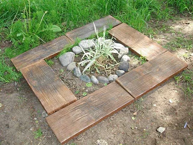 Kunststoff Formen Fur Pflaster Platten Fur Beton Alten Holz Bord
