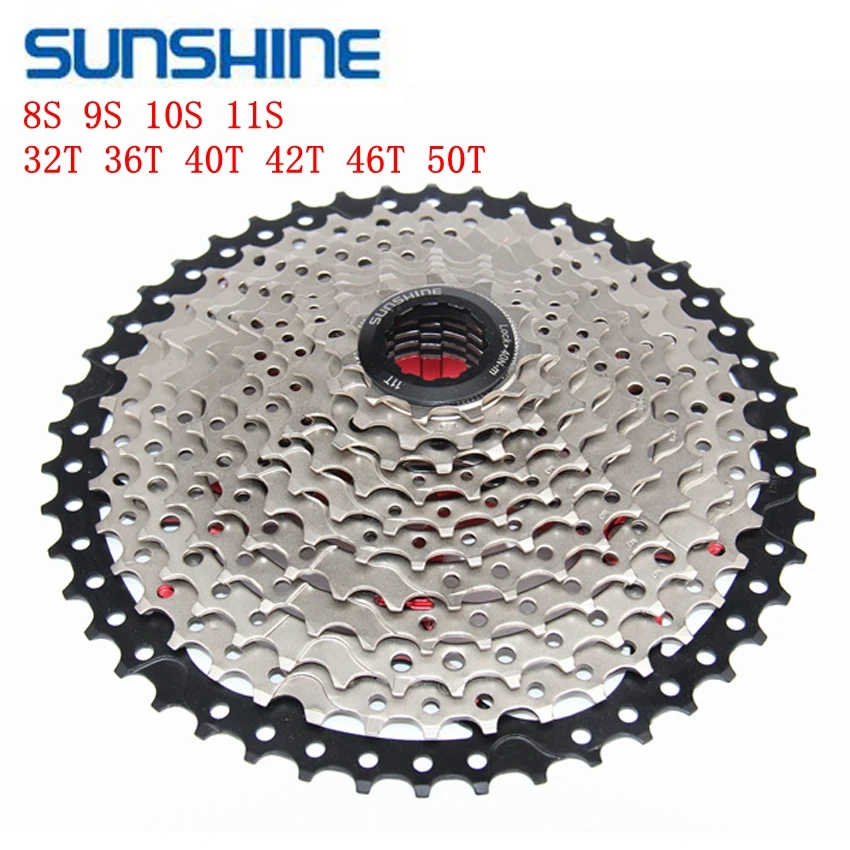 SUNSHINE 8 9 10 11 скоростные MTB велосипедные колеса 32T 36T 40T 42T 46T 50T велосипедные запчасти