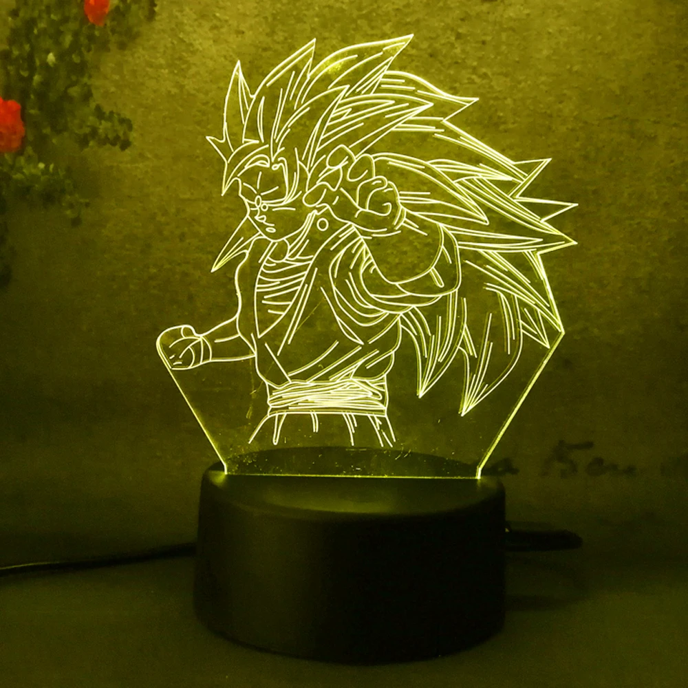 Seven Dragon Ball Son Goku saiyan 3D LED Lava ночник для детей детские игрушки сенсорный 7 цветов