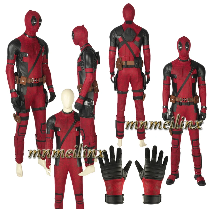 M-86 Superhero Movie Deadpool Cosplay Costume From X-men Superhero Suit Helloween Outfit Customize Boots Jumpsuit Any Size