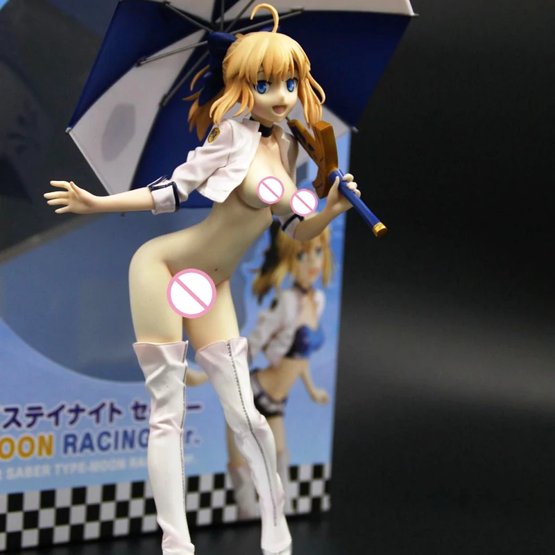 

1/7 Scale Fate/stay night Saber TYPE-MOON RACING Ver. Naked Sexy Resin GK model Collection anime figure 24cm