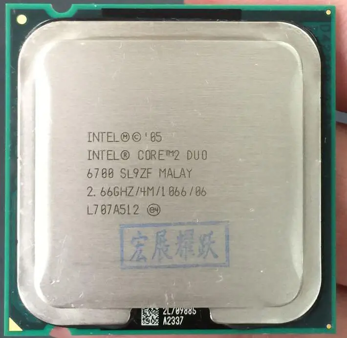 Процессор Intel Core2 Duo E6700(4 Мб кэш-памяти, 2,66 ГГц, 1066 МГц) Двухъядерный процессор LGA775 настольный процессор AliExpress Стандартная