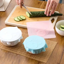 Кухонная портативная силиконовая обертка крышка блюдо для микроволновой печи холодильника миска для свежей еды Уплотнение Крышка еды#251395