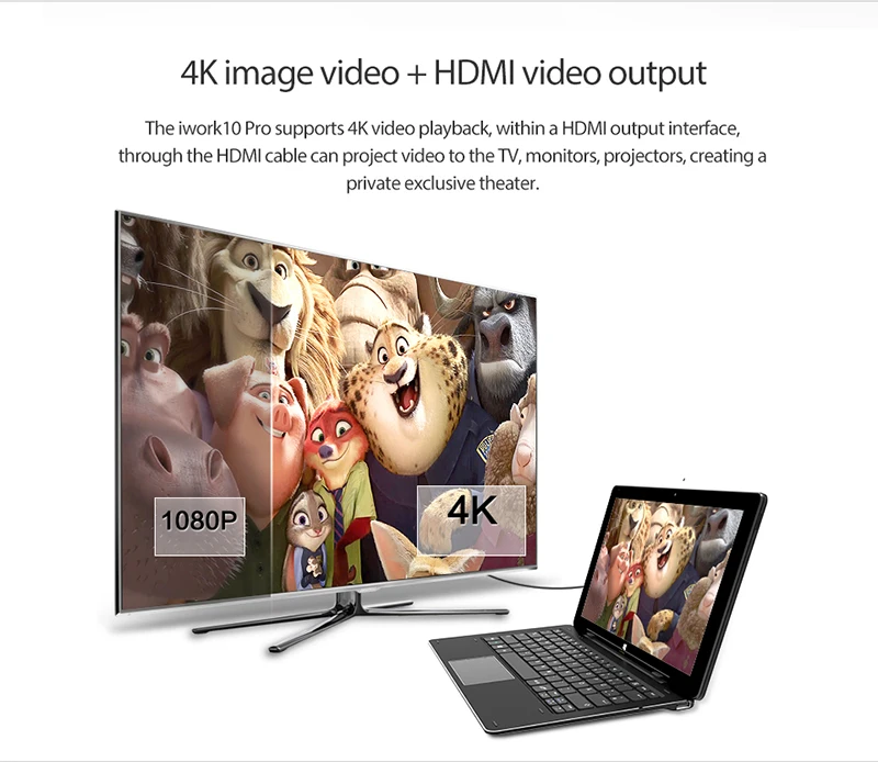 Clearance ALLDOCUBE 10.1" iwork10 Pro  Windows10+Android5.1 Intel Atom x5-Z8350 4GB RAM 64GB ROM Tablet PC HDMI Dock Keyboard IPS1920*1200 7