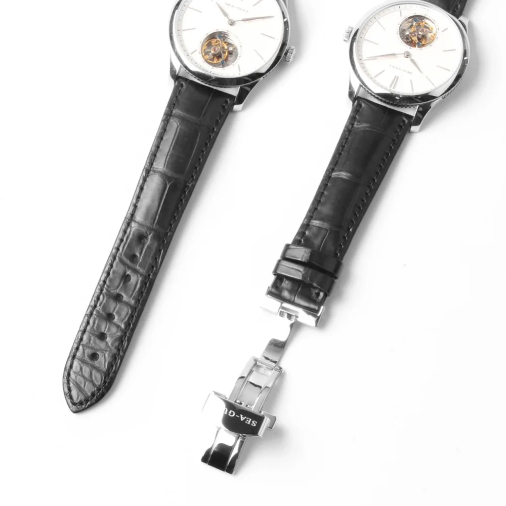 С оригинальной сертификацией бумажные часы Чайка турбийон выдалбливают ручной Ветер Механические Мужские часы выставка назад 818,930
