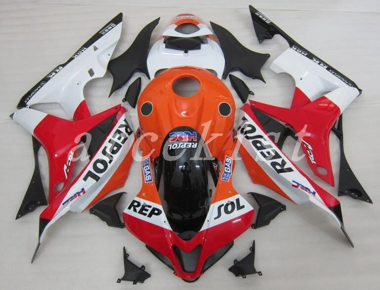 Литой мотоциклетный полный комплект обтекателя пригодный для Honda CBR600RR F5 2007 2008 07 08 600RR 600 ABS Обтекатели custom repsol