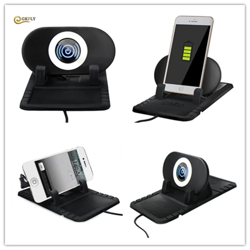 

GKFLY QI Wireless Charger Pad Car Charger For Samsung Galaxy Note 8 S8 S9+ Wireless Charging Phone Holder for iPhone X 8 Plus