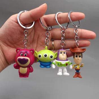 

New 4pcs/set Toy Story 4 Woody Buzz Lightyear PVC Action Figure Keychain Figure Toy Story Doll Toys Keyring for Children Gifts