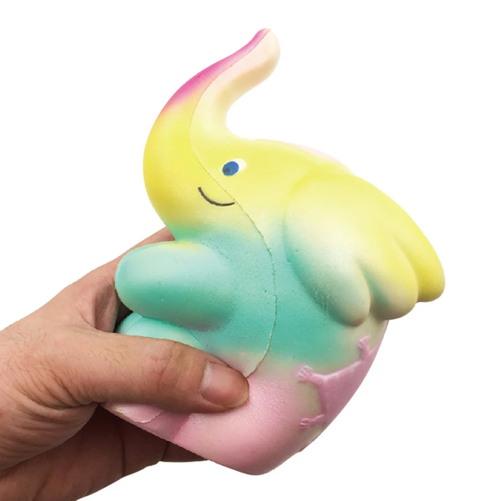 1 шт. 15 см замедлить рост Jumbo красочные слон руку игрушки для детей милые игрушки телефон ремни анти-стресс декор