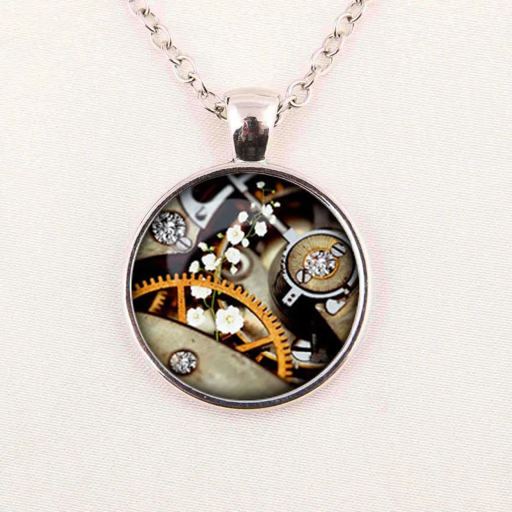 Creative DIY steam flower necklace pendant necklace men and women fashion