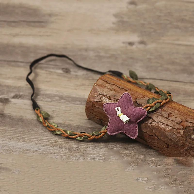 Baby headband Flower Hemp Rope Headbands For Girl Nylon Head Band Kids Retro Hairband Hair Accessories Newborn Photo Props