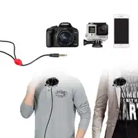 CoMica Universal Microphone 4.5M Dual-head Two-way Audio Video Blogging Youtube Podcasting Videocasting Clip Mic for Camcorders