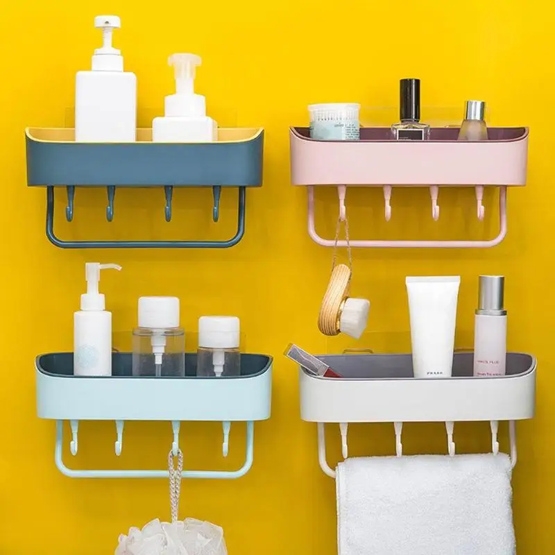 

Multi-functional Bathroom Shelf Toilet Wall Hanging Holder Organizer Bath Shampoo Storage Rack Corner Storage Shelf