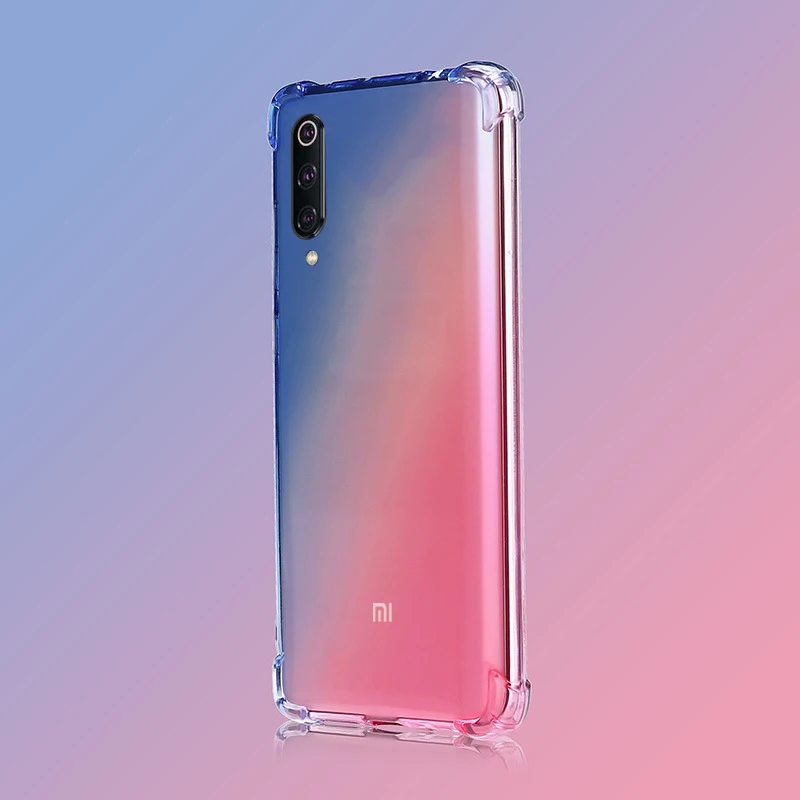 4 Gradient Transparent Case For Xiaomi Redmi 7 7A Note7 Mi 9 9t cc9 A2 A3 8 Lite Shockproof Cover On Redmi Note5 6 k20 Pro GO Para - Color: 4