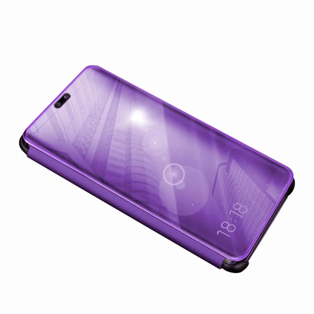 E Сна проснуться флип кожаный держатель Стенд чехол для huawei P20 Lite Apr27 - Цвет: E