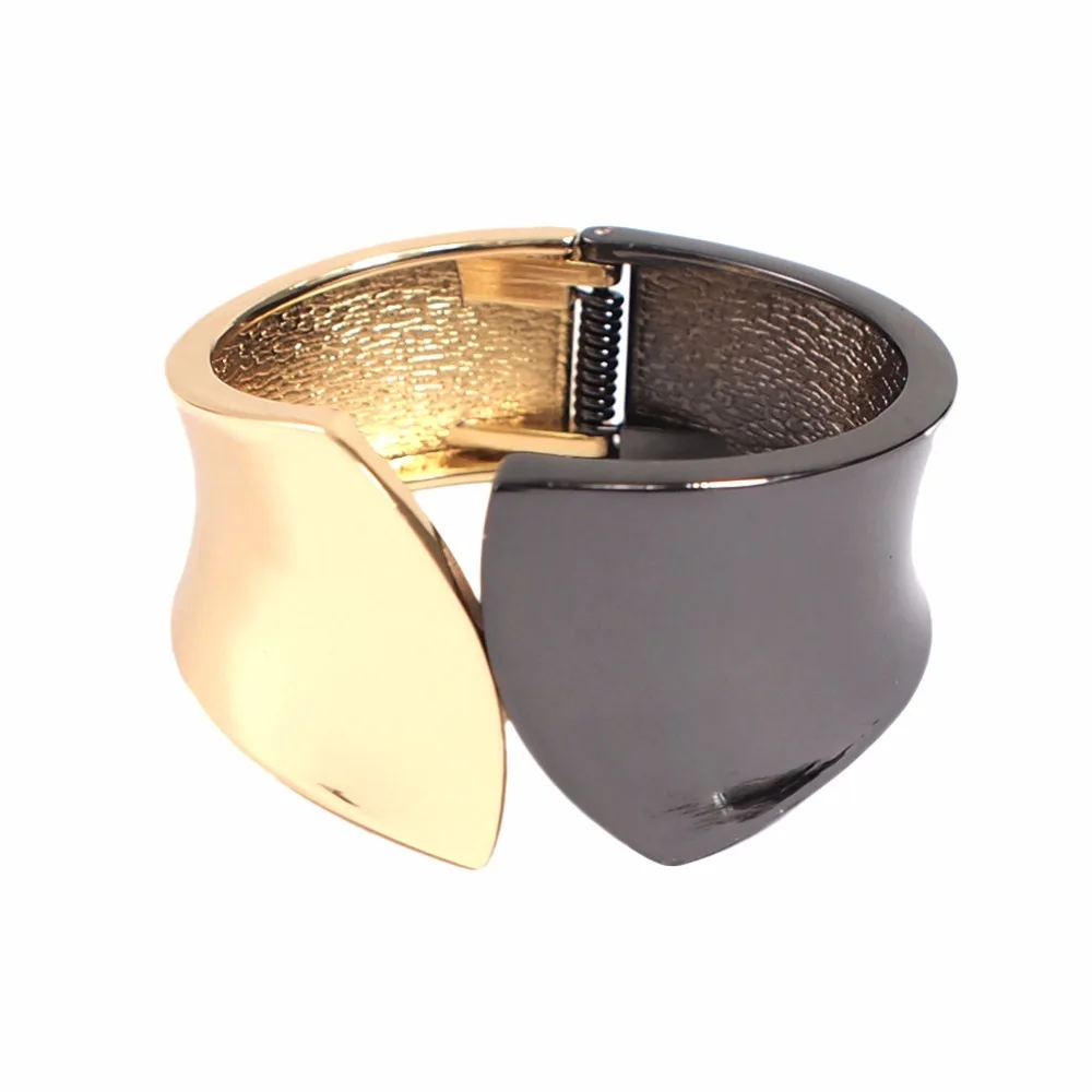 

Mixed Color Alloy Cuff Bracelet For Women Metal Statement Bangles Bracelets Accesorios Jewelry 2019 UKEN