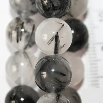 

Genuine Rutilated Quartz beads 10 mm - Gemstone Beads - Full Strand 16", 40 beads, A-Quality