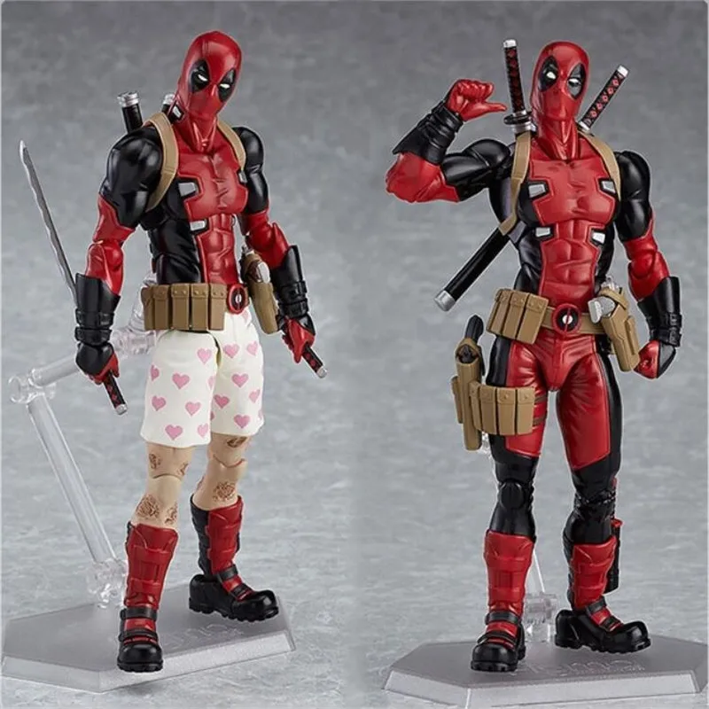

Marvel X-Men Deadpool Figure Figma EX-042 Deadpool DX ver.PVC Collectible Model Kids Toys Doll 16cm Action Figures