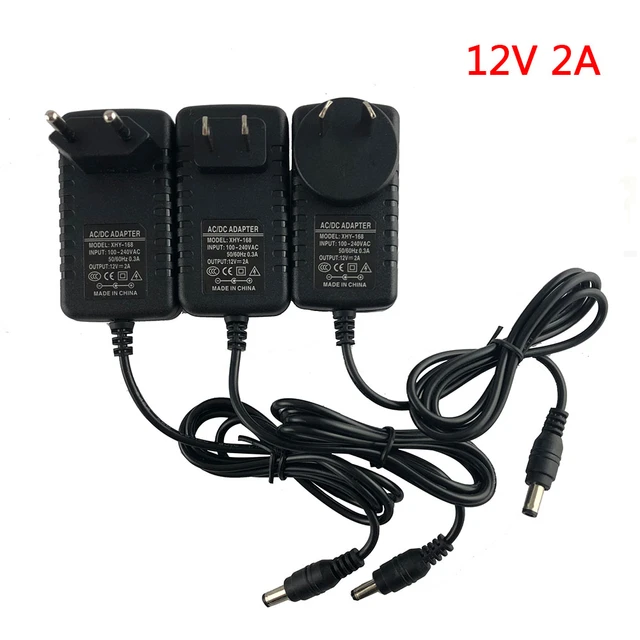 AC DC 12V 1A Adapter Switching Power Supply 5.5 x 2.1 / 2.5MM UK 3PIN Plug  For CCTV / LED Strip Light