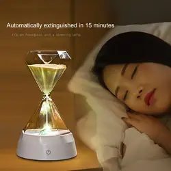 Музыкальные песочные часы прикроватное украшение с красочным ночным светом для дома спальни JA55