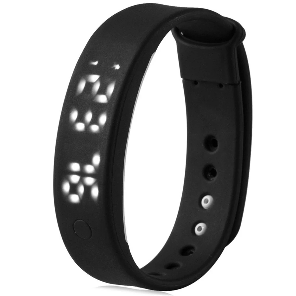A6 All Day 3D Bracelet Smart Sport LED Watch Silicone Rubber Digital Pedometer Sleep Monitor Bracelet